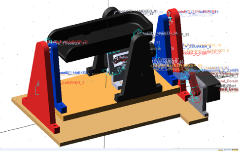 Virtual prototype in the MSC Adams® software environment.