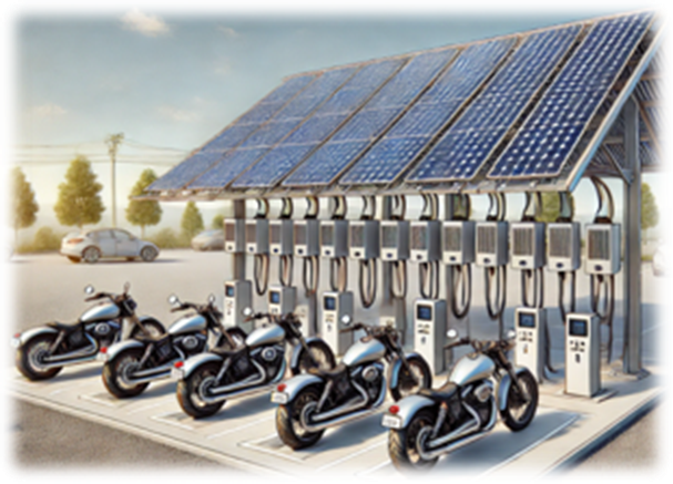 Ilustración del render más detallado de la estación de carga solar (Fuente propia).